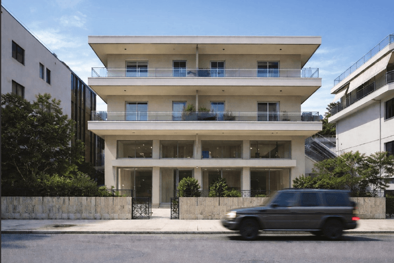 Exterior rendering of the residential building in Alimos