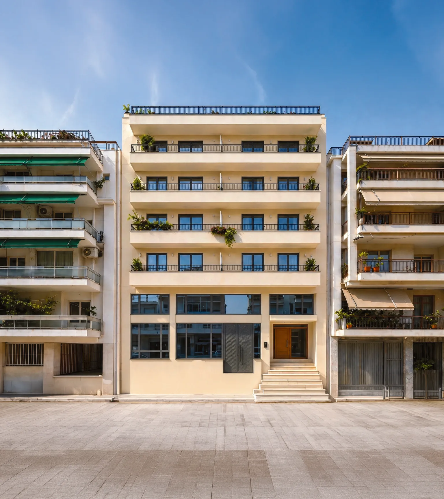 Exterior facade in daylight.